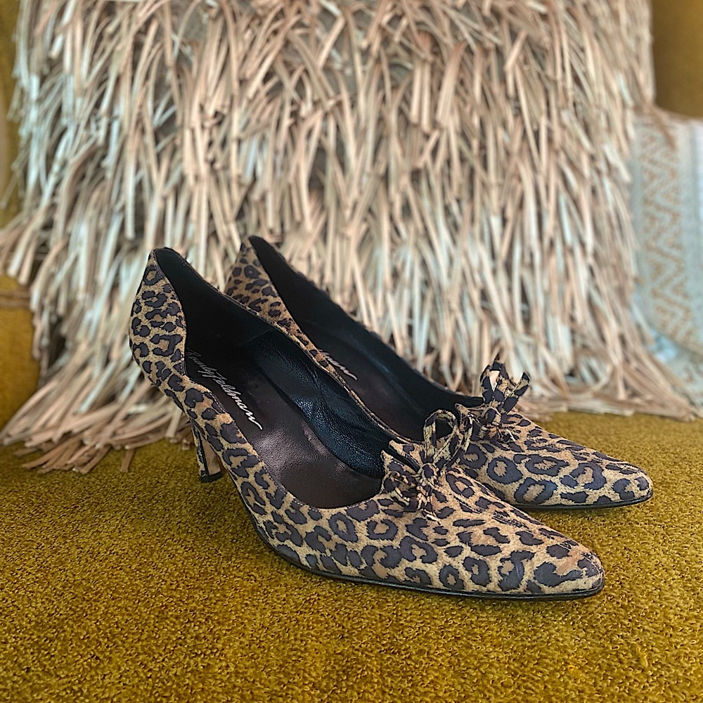 Beverly Feldman Vintage suede leopard pumps SZ EU 41